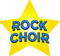 picture of a yellow star with rock choir written 